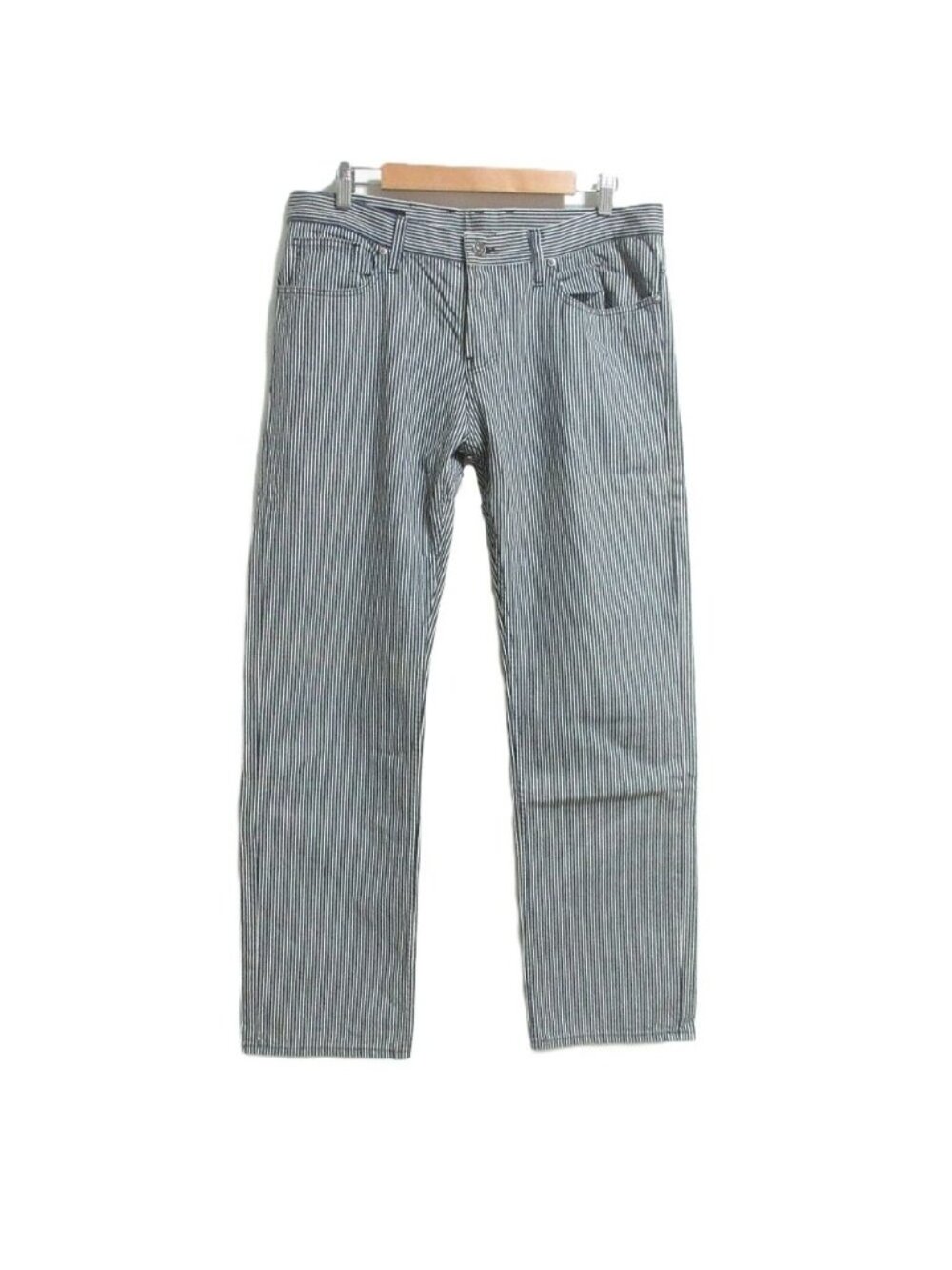 Gucci Regular Hickory Stripe Denim Pants Navy White Spring Summer Fall Winter 50